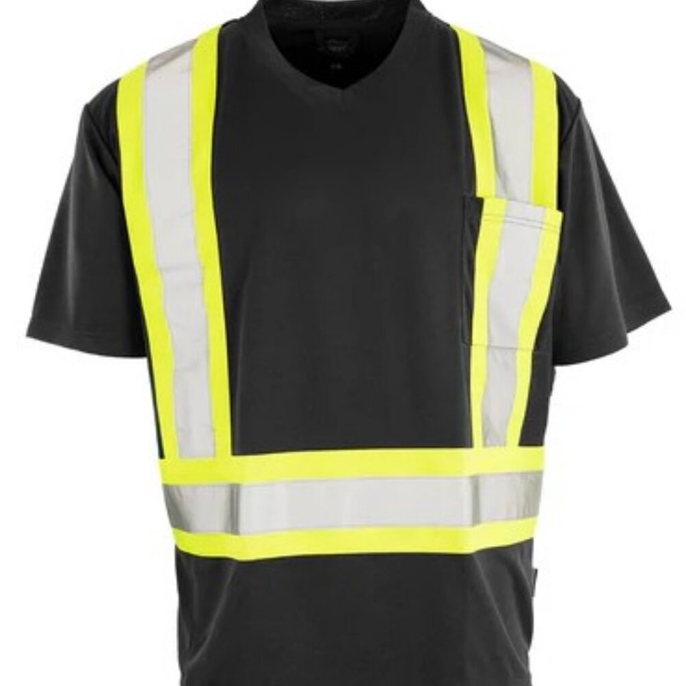 Forcefield 3M black short sleeve with reflective stripe shirt size S/P